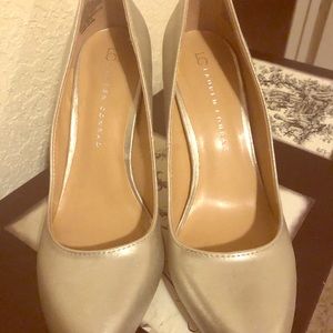 LC Lauren Conrad gold heels